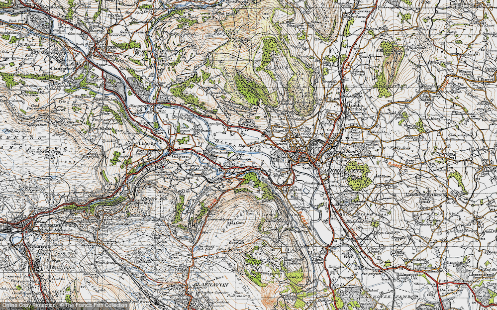 Old Map of Llanwenarth, 1947 in 1947