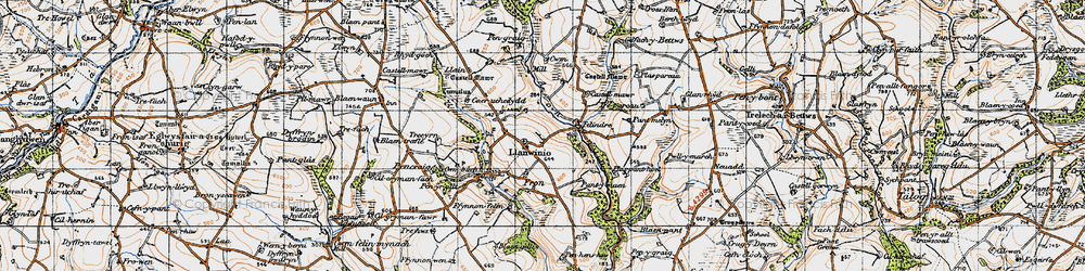 Old map of Llanwinio in 1946
