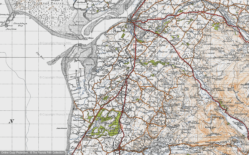 Old Map of Llanwnda, 1947 in 1947
