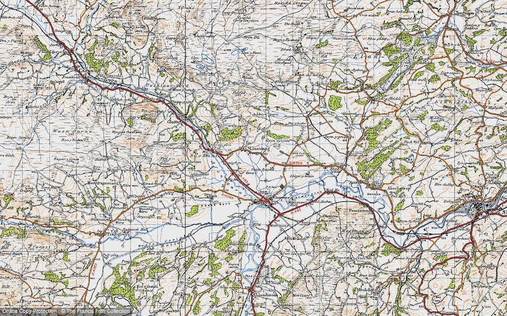 Old Map of Historic Map covering Gwynfynydd in 1947
