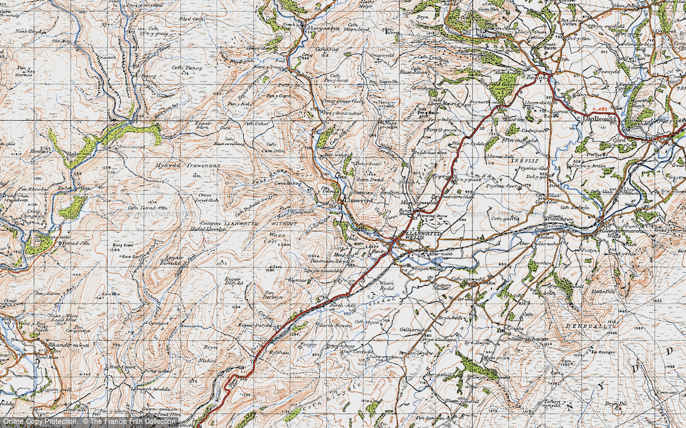 Old Map of Llanwrtyd, 1947 in 1947