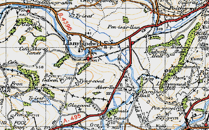 Old map of Llanyblodwel in 1947