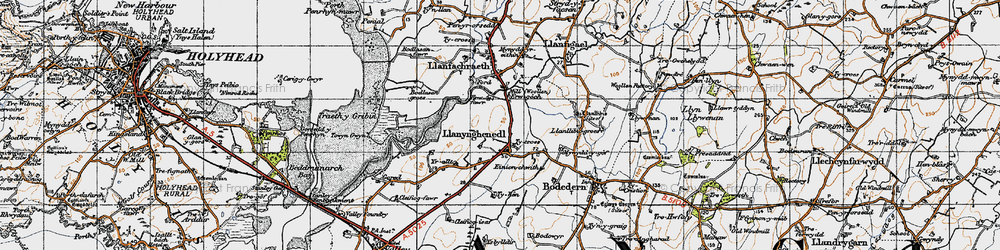 Old map of Ty Hen in 1947