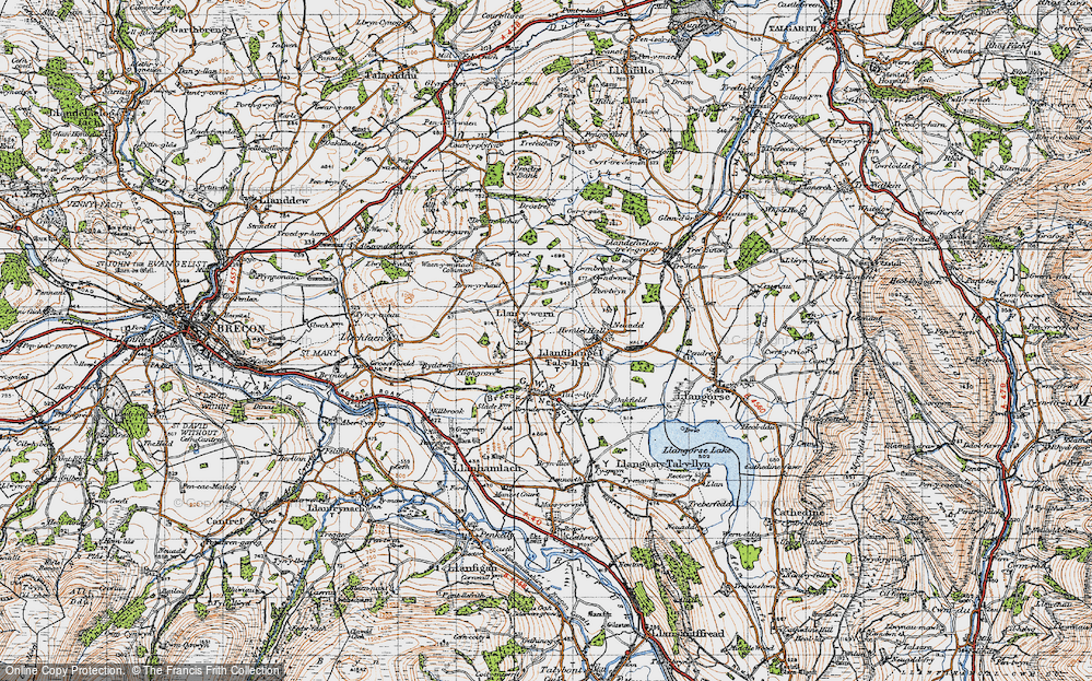 Old Map of Llanywern, 1947 in 1947