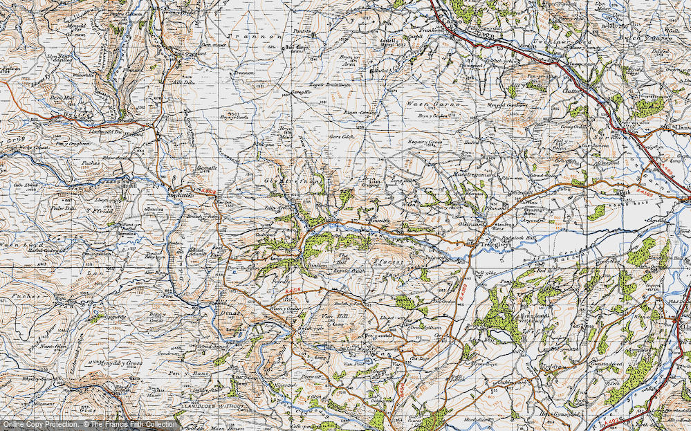 Old Map of Llawr-y-glyn, 1947 in 1947