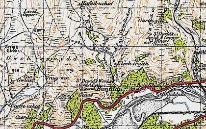 Old map of Braich in 1947
