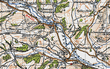 Old map of Lloyney in 1947
