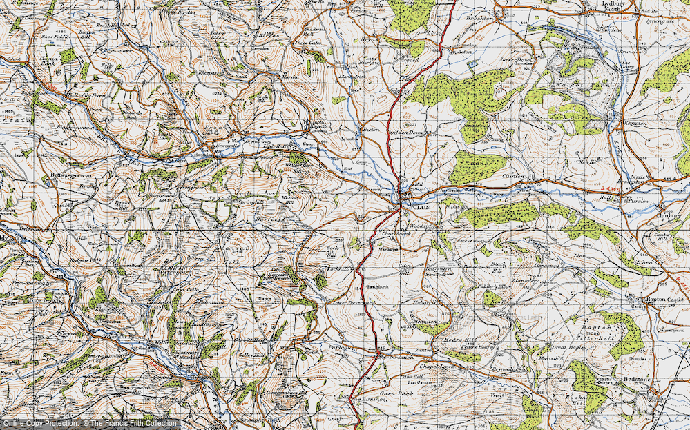 Old Map of Historic Map covering Burfield in 1947