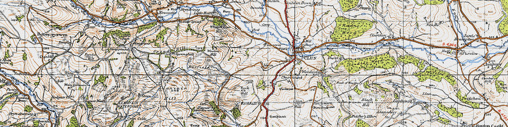 Old map of Llwyn in 1947