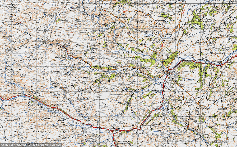 Old Map of Llwyn-derw, 1947 in 1947