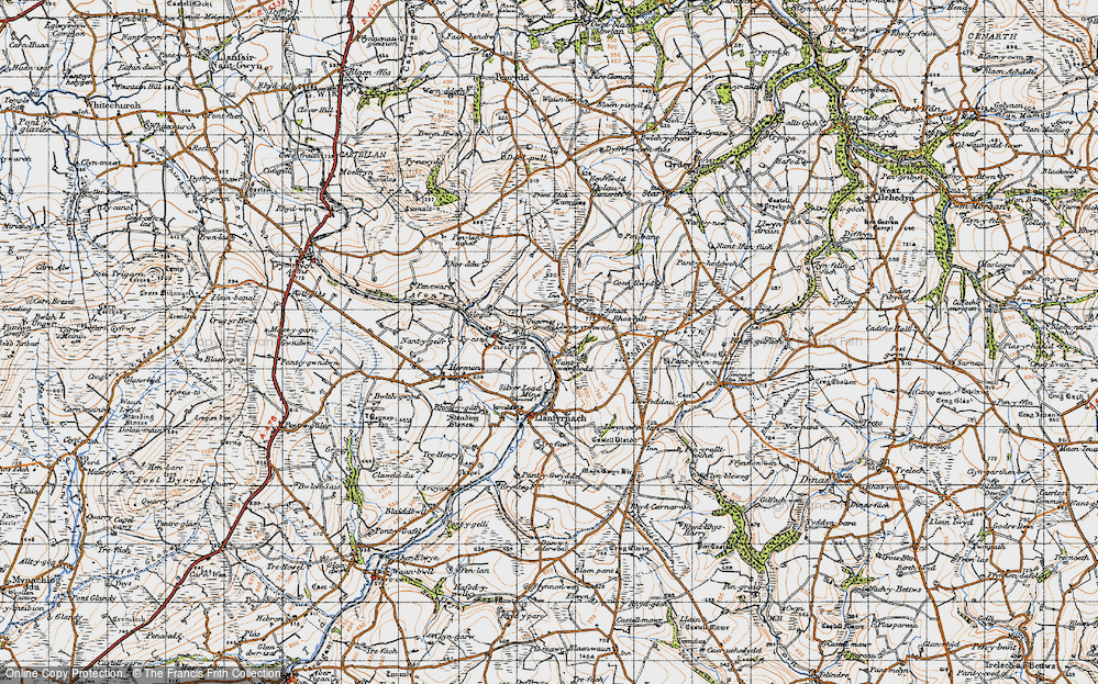 Historic Ordnance Survey Map Of Llwyn-yr-hwrdd, 1946