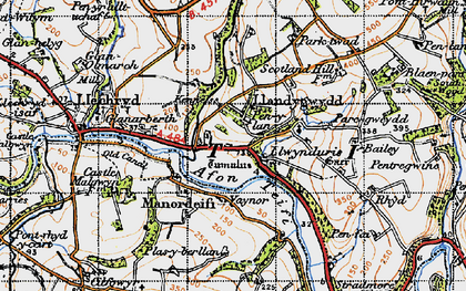 Old map of Bryneifed in 1947