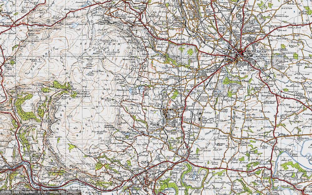 Old Map of Historic Map covering Bronwylfa in 1947