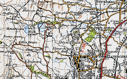 Old map of Bronwylfa in 1947