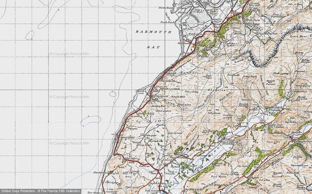 Old Map of Llwyngwril, 1947 in 1947