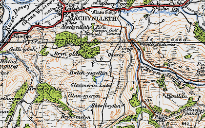 Old map of Llyn Glanmerin in 1947