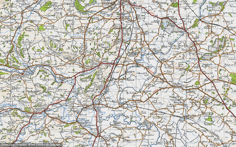 Old Map of Llynclys, 1947 in 1947
