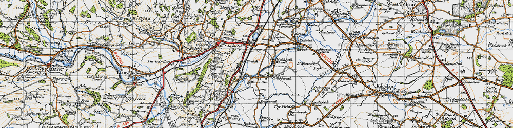 Old map of Llynclys in 1947