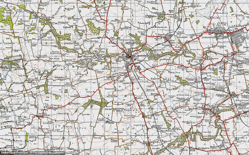Old Map of Loansdean, 1947 in 1947