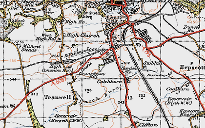 Old map of Loansdean in 1947
