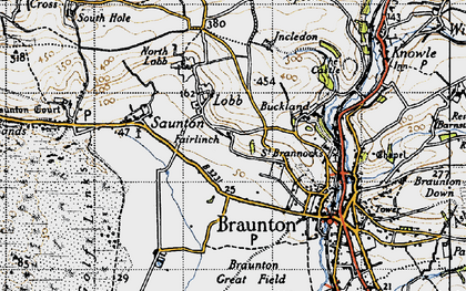 Old map of Lobb in 1946