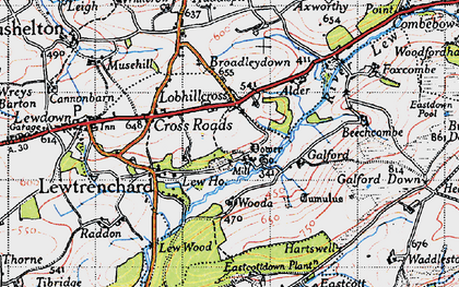 Old map of Lobhillcross in 1946