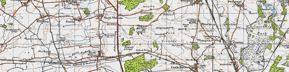 Old map of Beaumont Wood in 1946