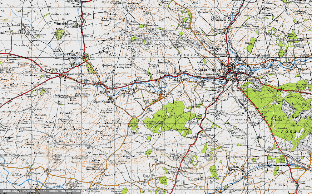Old Map of Lockeridge, 1940 in 1940