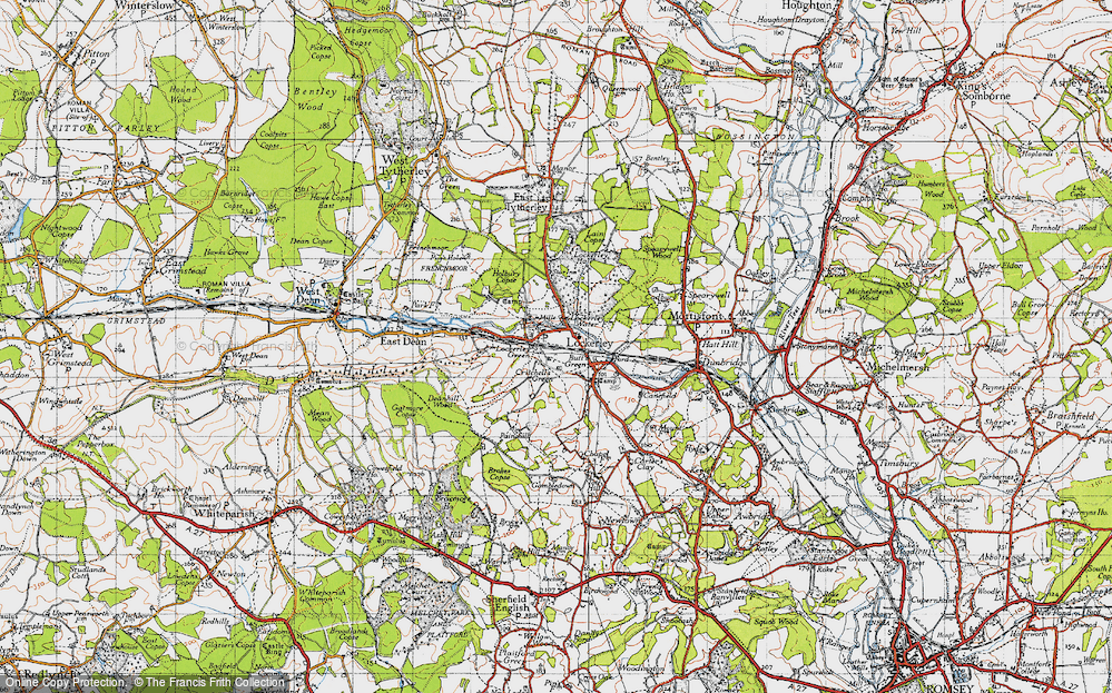 Old Map of Lockerley, 1940 in 1940