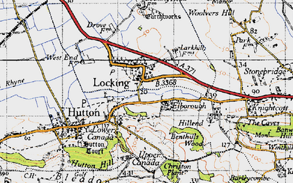 Old map of Locking in 1946