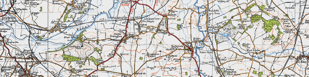 Old map of Lockington in 1946