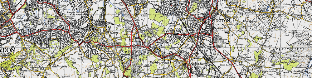 Old map of Locksbottom in 1946