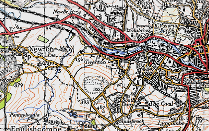 Old map of Locksbrook in 1946