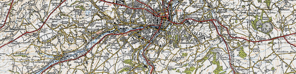 Old map of Lockwood in 1947
