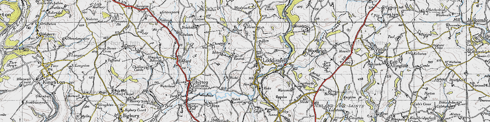 Old map of Alleron in 1946