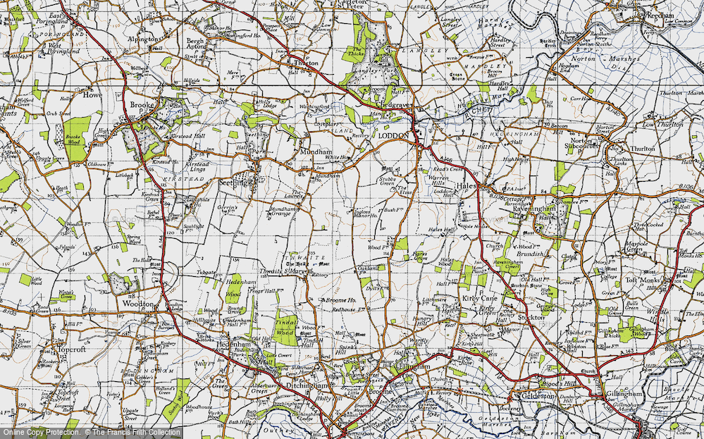 Old Map of Loddon Ingloss, 1946 in 1946