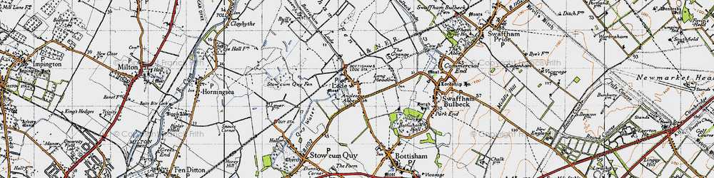Old map of Lode in 1946