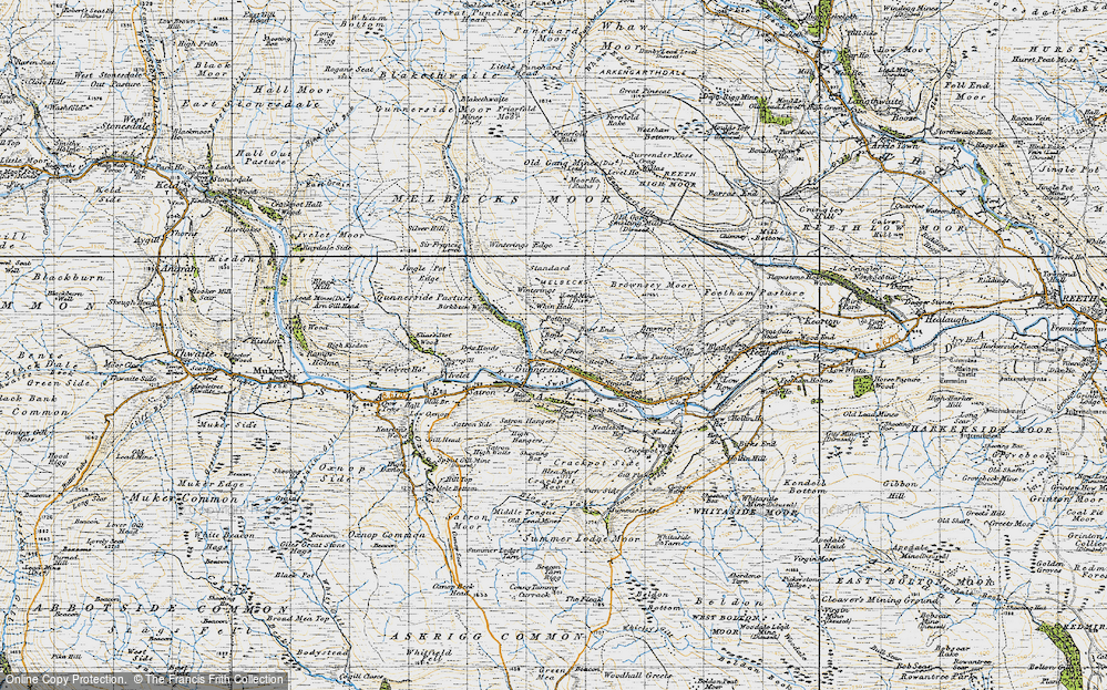 Old Map of Historic Map covering Birkbeck Wood in 1947