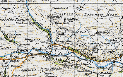 Old map of Brownsey Moor in 1947