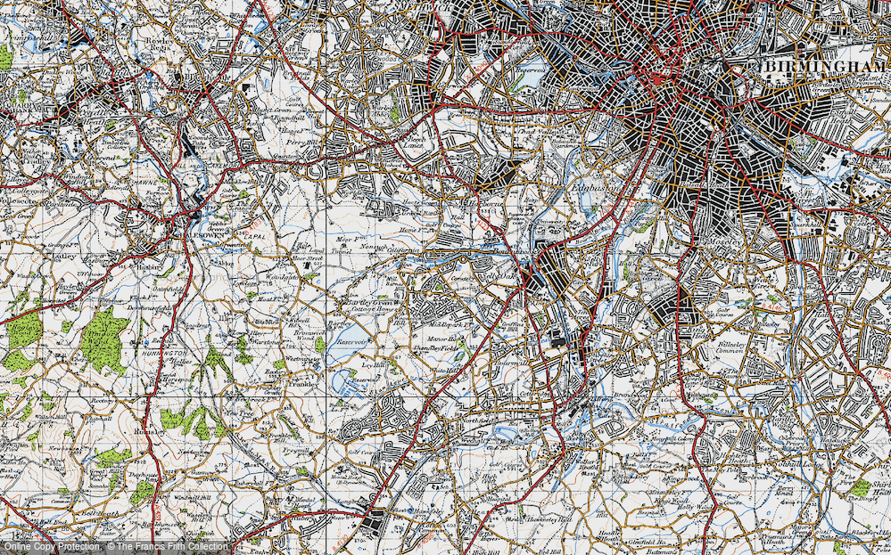 Old Map of Lodge Hill, 1947 in 1947