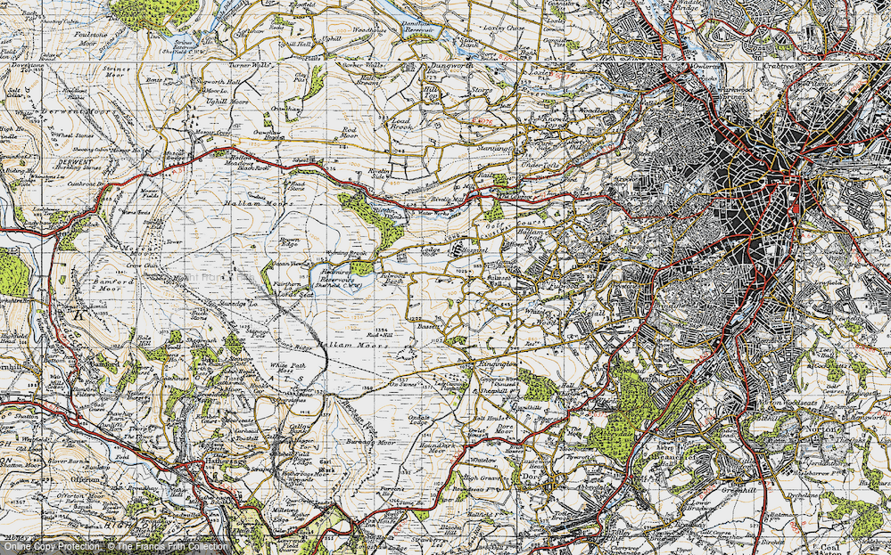 Old Map of Lodge Moor, 1947 in 1947