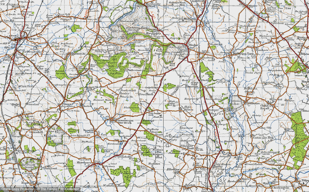 Old Map of Lodgebank, 1947 in 1947