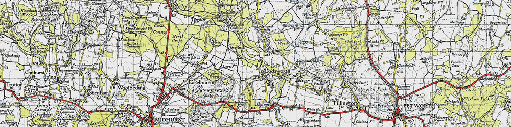 Old map of Benbow Pond in 1940