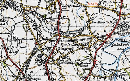 Old map of Lofthouse Gate in 1947