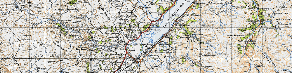 Old map of Pentre-piod in 1947