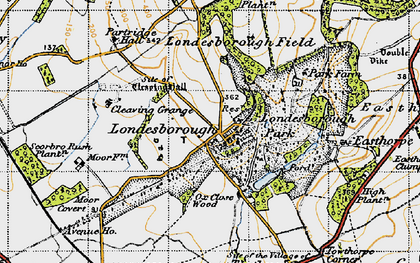 Old map of Londesborough in 1947