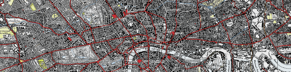 Old map of London in 1946