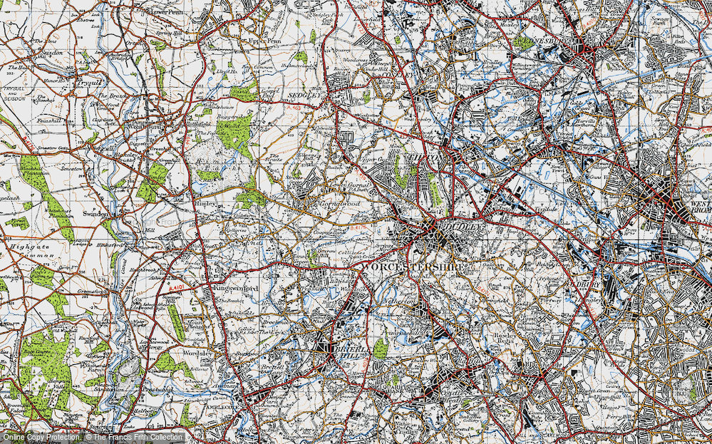 Old Map of London Fields, 1946 in 1946
