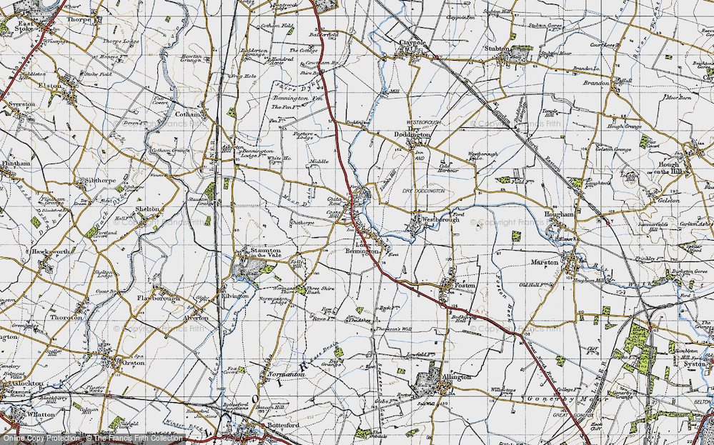 Old Map of Long Bennington, 1946 in 1946