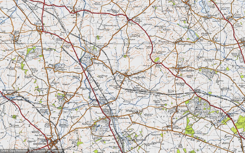 Historic Ordnance Survey Map of Long Buckby, 1946